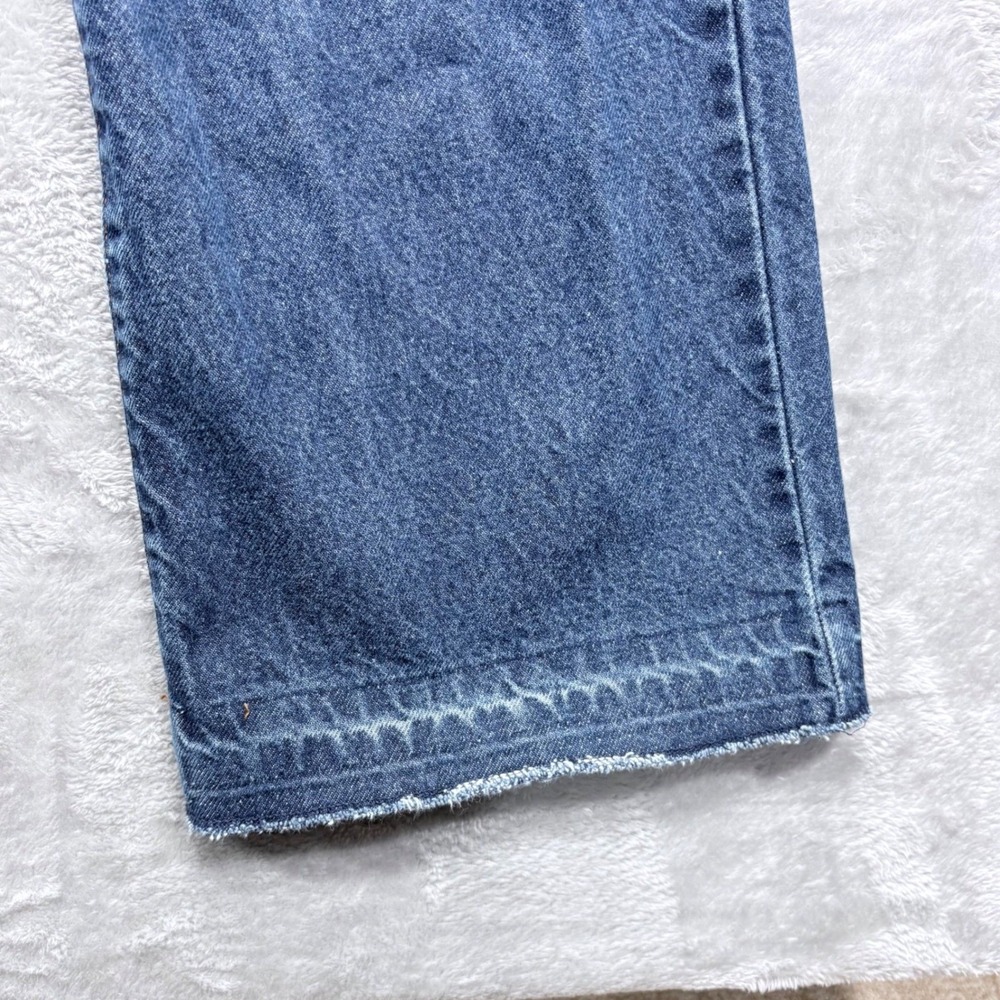 Levi's 517 Bootcut Jeans Mens 40x30 Blue Medium Wash Raw Hem Denim Fits 38x30 - Picture 5 of 11